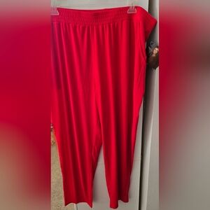 Iman Flowy Pants With Pockets...size 2x Elastic Waist